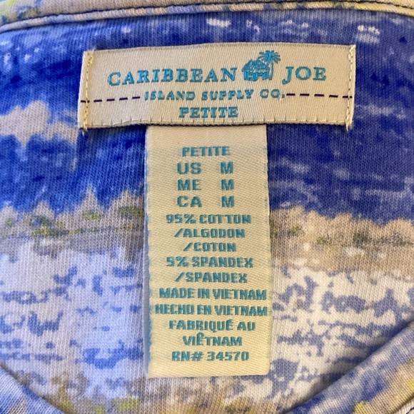 Caribbean🌴Joe Island Supply Co. Blue V-Neck Top & Side String Design - Sz PM - Picture 2 of 10